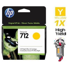 Genuine Hewlett Packard HP712 Yellow High Yield Inkjet Cartridge