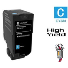 Lexmark 74C1SC0 Cyan Laser Toner Cartridge Premium Compatible