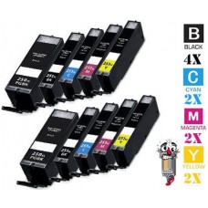 10 PACK Canon PGI250XL CLI251XL High Yield combo Ink Cartridges Remanufactured