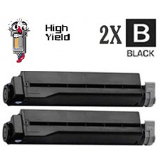 2 PACK Okidata 41331701 Type 8 Black combo Laser Toner Cartridge
