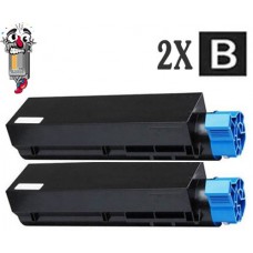 2 PACK Okidata 45807105 (7K Yield) Black combo Laser Toner Cartridge Premium Compatible