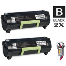 2 PACK Lexmark 52D1000 Toner Cartridges Premium Compatible