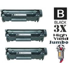 3 PACK Hewlett Packard Q2612XX HP12XX Super High Yield combo Laser Toner Cartridges Premium Compatible