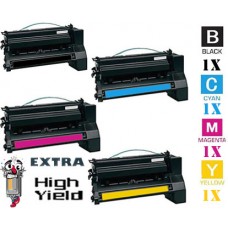 4 PACK Lexmark C782X Toner Cartridges Premium Compatible