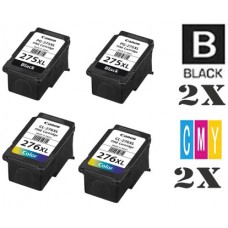 4 PACK Canon CL276XL PG275XL High Yield combo Ink Cartridges Remanufactured