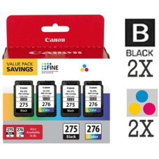4 PACK Genuine Canon CL276XL PG275XL High Yield combo Ink Cartridges