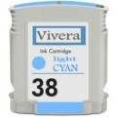 Hewlett Packard Vivera C9418A HP38 Light Cyan Inkjet Cartridge Remanufactured