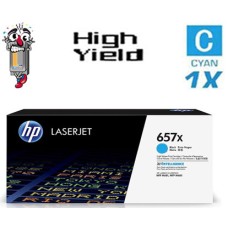 Genuine Hewlett Packard HP657X CF471X High Yield Cyan Laser Toner Cartridge