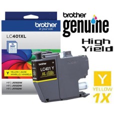 Genuine Brother LC401XLY Yellow Inkjet Cartridge
