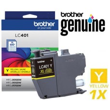 Genuine Brother LC401Y Yellow Inkjet Cartridge