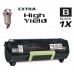 Lexmark 62D1X00 Extra High Yield Black Laser Toner Cartridge Premium Compatible