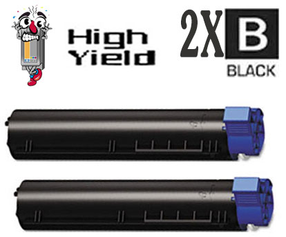 2 Pack Okidata 44917601 (Type B2) Black Laser Toner Cartridge