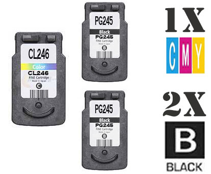 3 Pack Canon PG245 CL246 Ink Cartridges
