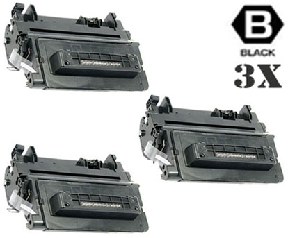 3 Pack Hewlett Packard CE390A HP90A Black Laser Toner Cartridge