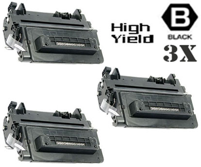 3 Pack Hewlett Packard CE390X HP90X High Yield Black Laser Toner Cartridge