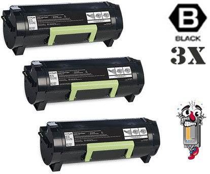 3 Pack Lexmark 24B6015 High Yield Toner Cartridges