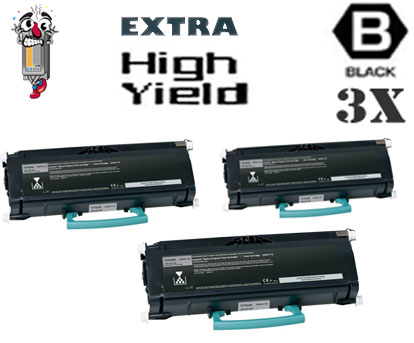 3 Pack Lexmark E460X11A Extra High Yield Toner Cartridges