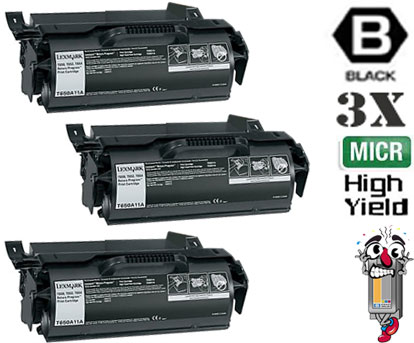 2 Pack Lexmark T650 T650A11A mICR High Yield Black Laser Toner Cartridge