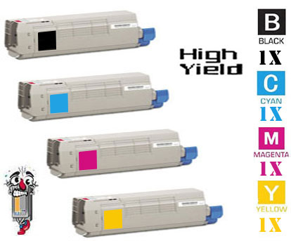 4 Pack OKI 521237 Laser Toner Cartridge