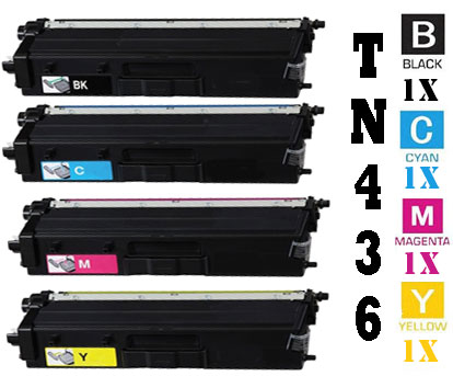 4 PACK Brother TN436 Super High Yield combo Laser Toner Cartridges