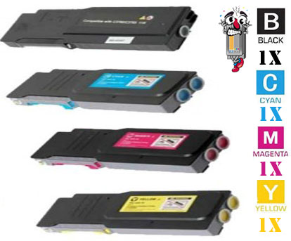 4 Pack Dell W8D60 1M4KP XKGFP MD8G4 331-84 Laser Toner Cartridges