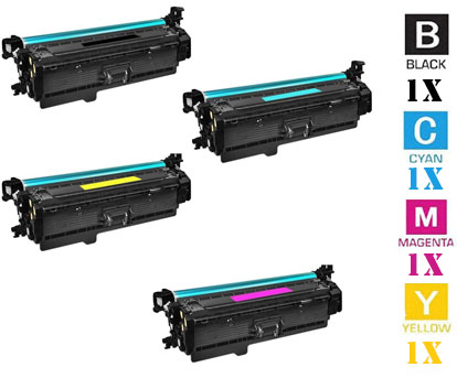 4 Pack Hewlett Packard HP201X Laser Toner Cartridges