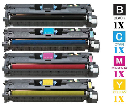 4 Pack Hewlett Packard HP122A Laser Toner Cartridges