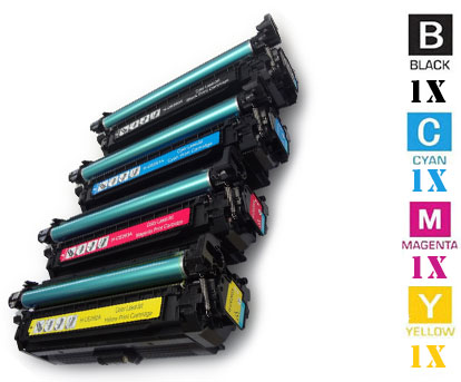 4 Pack Hewlett Packard HP648A High Yield Laser Toner Cartridges