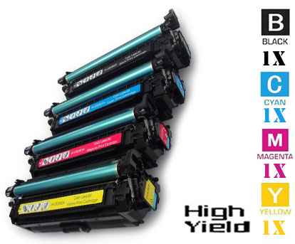 4 Pack Hewlett Packard HP648X High Yield Laser Toner Cartridges