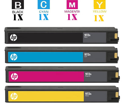 4 Pack Hewlett Packard HP972A High Yield Ink Cartridge