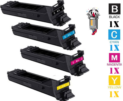 4 Pack Konica Minolta A0DK High Yield Laser Toner Cartridges