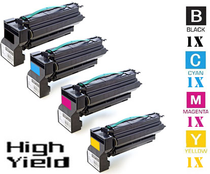 4 Pack Lexmark C7700 High Yield Toner Cartridges