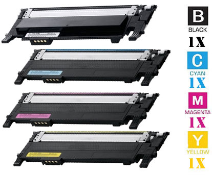 4 Piece Bulk Set Samsung CLT-406S combo Laser Toner Cartridges Premium Compatible