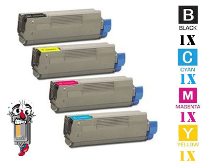 4 Pack OKI TYPE C2 Series Laser Toner Cartridge