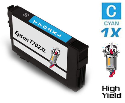Epson T702XL DURABrite High Yield Cyan Ink Cartridge