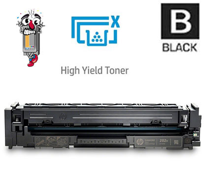 Hewlett Packard CF500X HP202X High Yield Black Laser Toner Cartridge