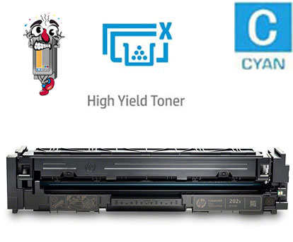 Hewlett Packard CF501X HP202X High Yield Cyan Laser Toner Cartridge