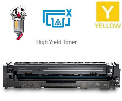 Hewlett Packard CF502X HP202X High Yield Yellow Laser Toner Cartridge