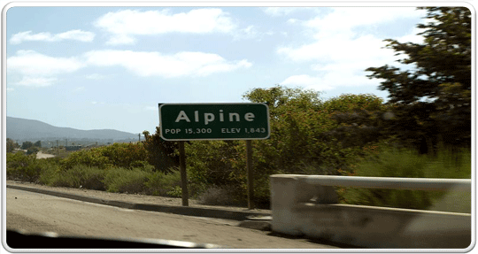 Alpine city logo banner