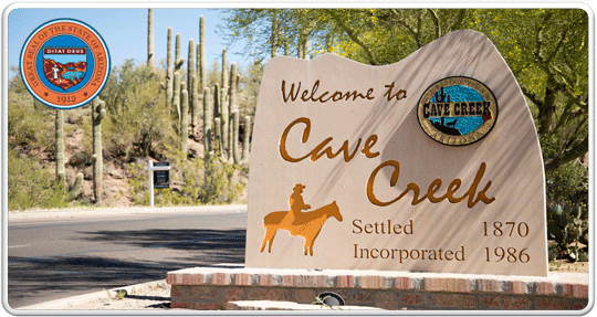 Cave Creek city logo banner