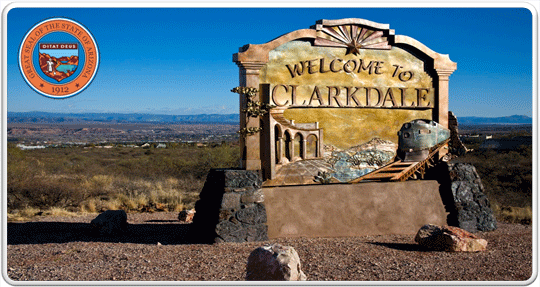 Clarkdale, AZ 86324 city logo banner