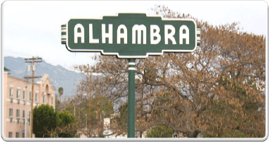 Alhambra city logo banner