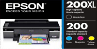 epson T200xl Black Cyan Magenta Yellow ink cartridge on sale